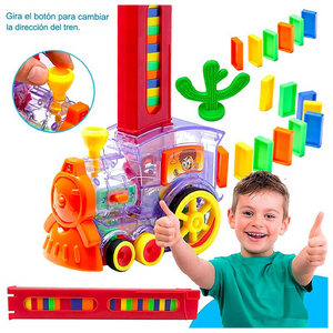 TREN DOMINO MAGICO 60 PCS -LUCES Y SONIDO